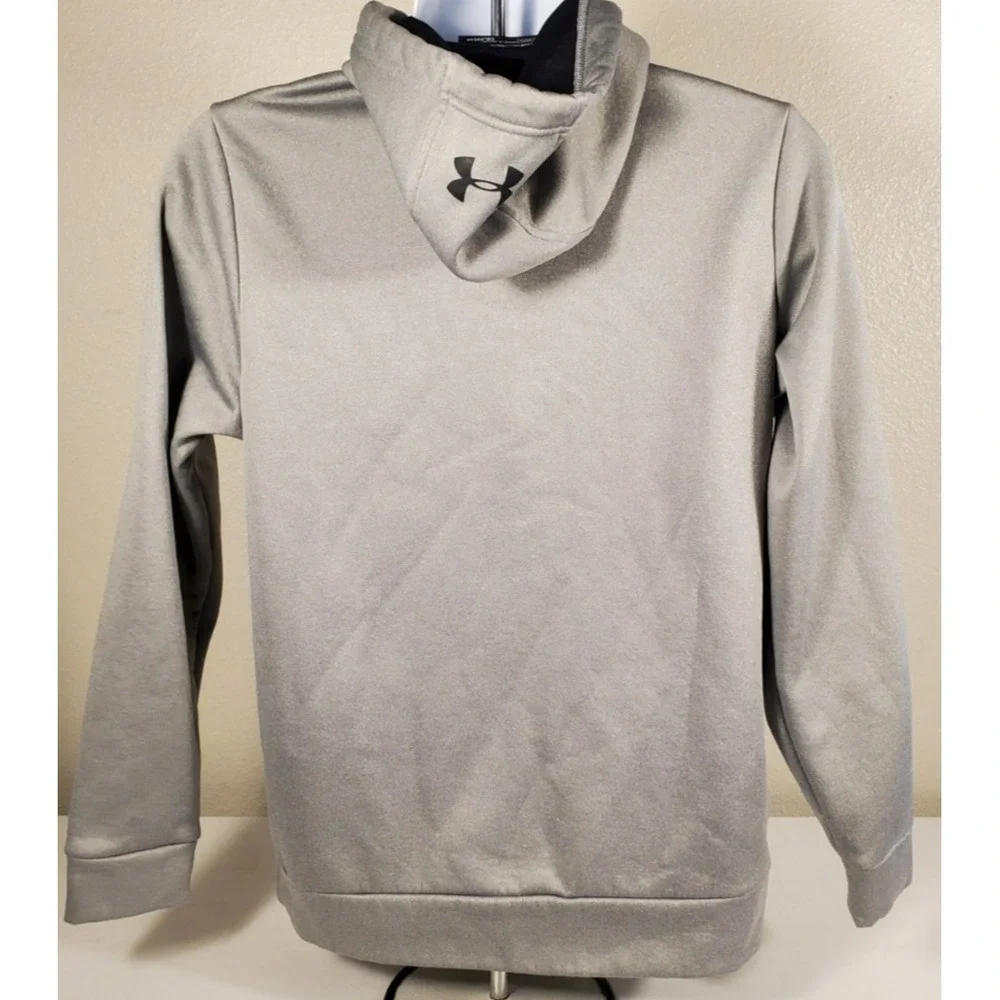 Under Armour Men's SM Gray Hoodie Loose‎ Fit Cold Gear Hooded Sweatshirt